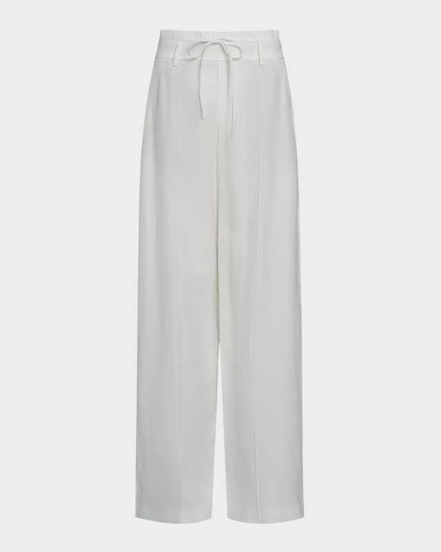 Drawstring Double-Waistband Pants